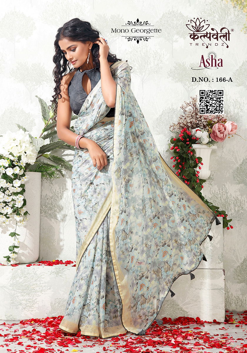 Asha166 By kalpatru Mono Georgette Daily Wear Sarees Wholesale Shop In Surat